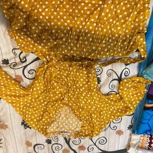 Yellow polka dot dress